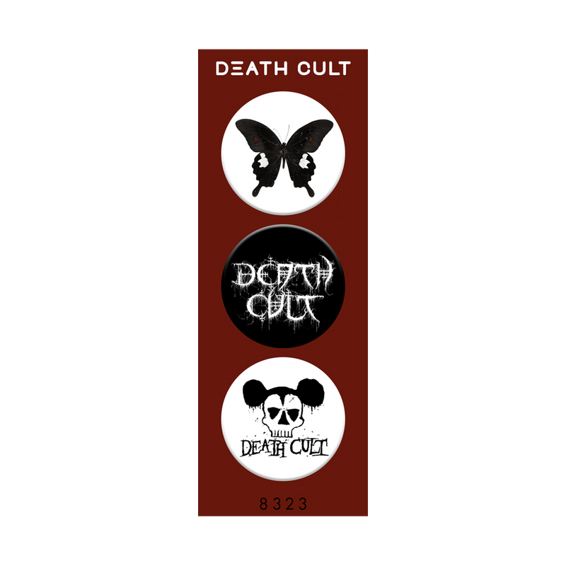 Death Cult Vertical Carded Button Set